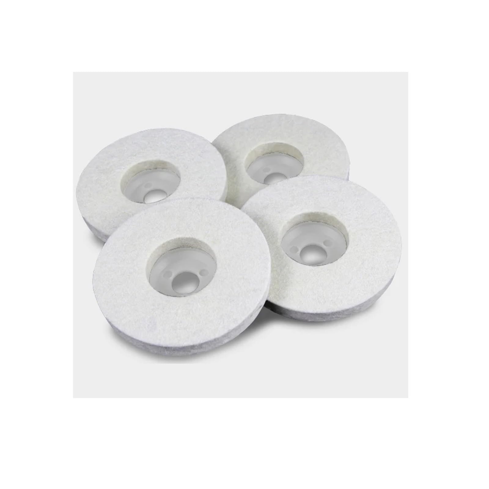 Polierscheibe für Tischschleifmaschine 4-Zoll-Polierscheibe aus Wollfilz, Polierpads for Winkelschleifer, Reinigungsscheibe for Metall, 100 mm x 16, Schleifmittel(2pcs)