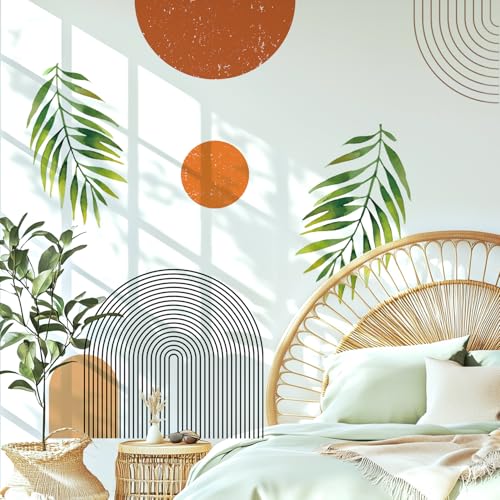 VePret Boho Mid-Century Modern Wall Decals Peel...