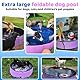 CACSPS Faltbarer Hundepool, 220 x 30 cm Kinderpool aus Hartplastik, rutschfeste Hundebadewanne für den Außenbereich, zusammenklappbarer Hundeschwimmpool für Kinder, Hunde und Haustiere (Rosa)