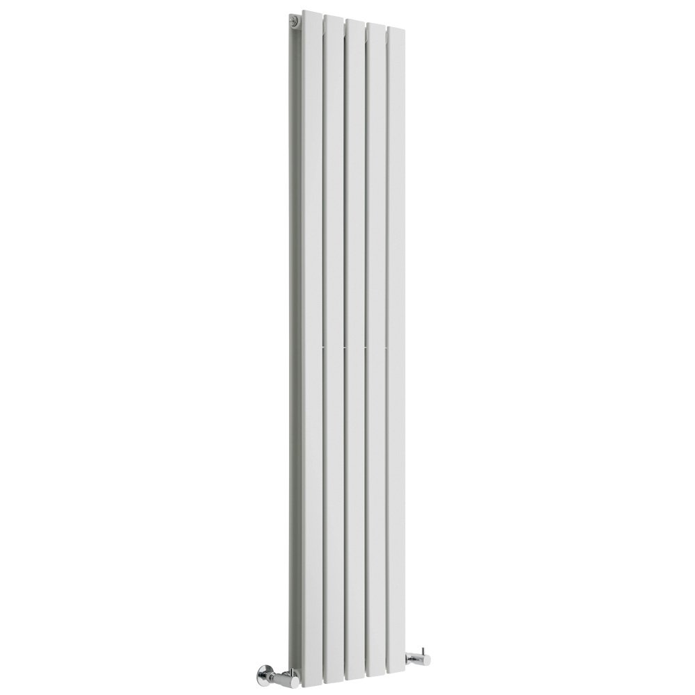 Milano White Alpha Vertical Double Flat Panel Radiator - 1600 X 350Mm