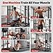 Sportsroyals Power Rack, Multi-Functional Power Cage with LAT Pulldown Pulley System, Squat Rack with More Training Attachments for Home Gym (Red)，1200 lbs Weight Capacity