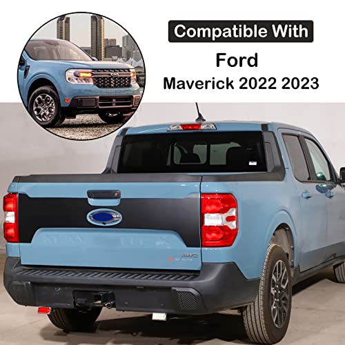 Image of Aunginsy Ford Maverick 2022-2024 Tailgate Blackout Decal, Vinyl, Black, Modern Style, Waterproof, Rectangular, Outdoor Use, Vehicle Theme, Decal