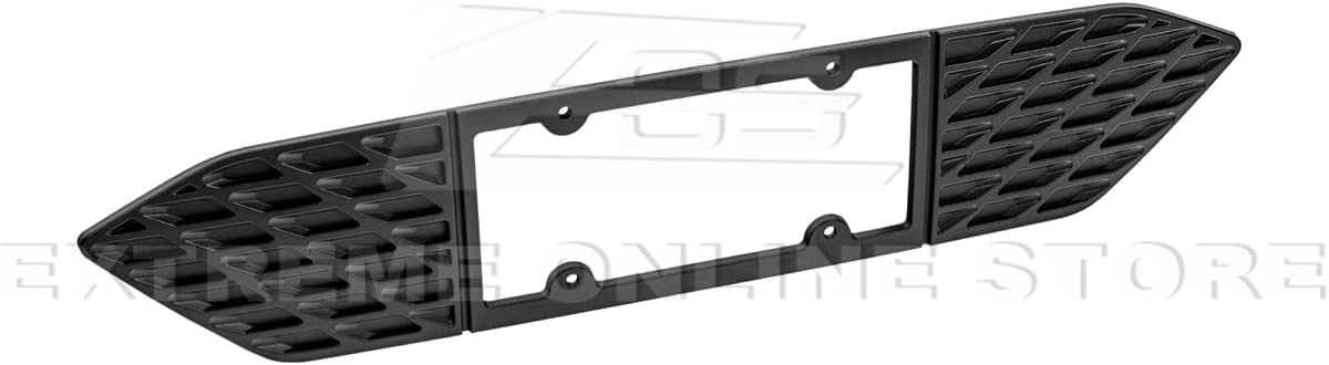 Replacement for 2024-Present Ford Mustang S650 Models | Performance Package ABS Plastic - Painted Matte Black Rear License Plate Frame Backing Trim Cover VENT-1269-ABS