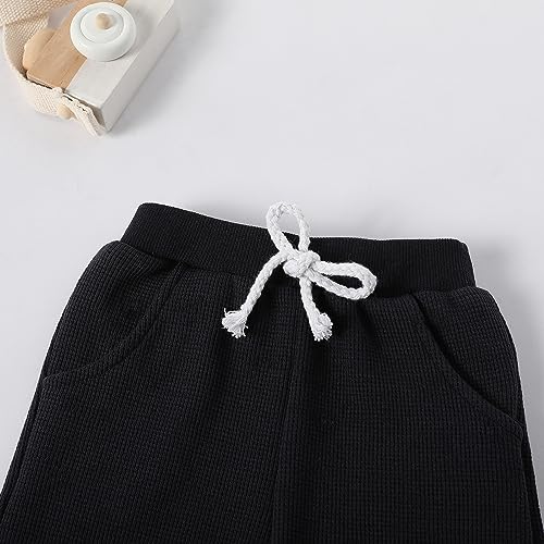 Image of Kid Toddler Boy Clothes Color Block Sweatshirt and Casual Pants 2Pcs Boys Fall Winter Outfits 1-5T