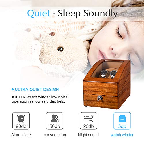 JQUEEN Automatic Double Watch Winder with 3 storages (Mandshurica)