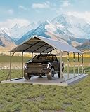 Garveelife 11'x20'x9' Vertical Roof Metal Carport, Heavy Duty Steel Car Ports for All-Weather, for Full-Size Pickup Trucks, Boats, and Tractors