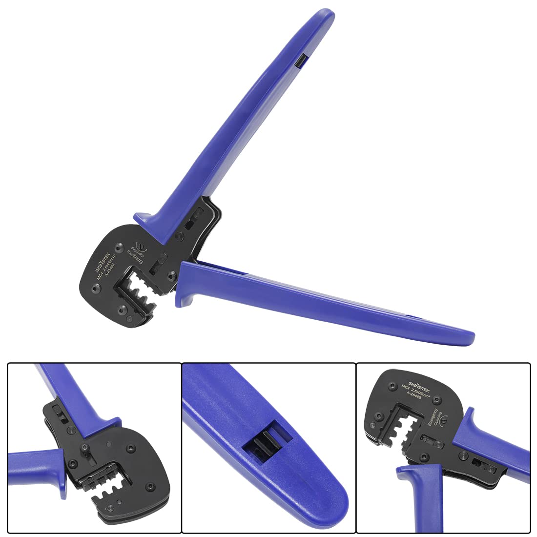 Signstek A-2546B MC4 Outil à sertir pour câble de connecteur/panneau solaire 2,5-6 mm²