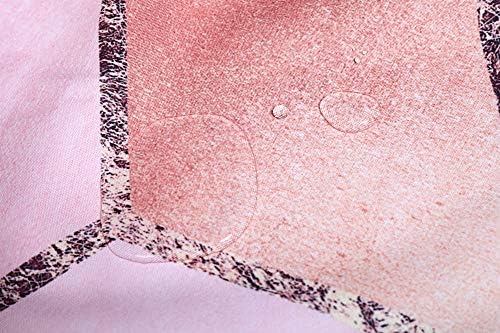 DeKeLaiFu Marble Shower Curtain Fabric 150 x 180cm, Grid Geometric Modern Shower Curtain Grey and Pink Ombre Shower Curtains, Weighted Waterproof Bathroom curtains 59x71inch (150 x 180 cm)