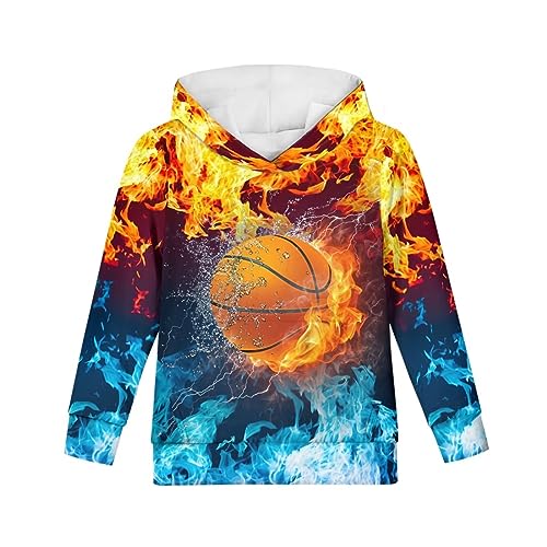 AFPANQZ Sweater with Hoodies Boy's Sweatshirt Comfortable Pullover Hoodie Long Sleeve Loose Fit Youth Kids Casual Tee Shirts3