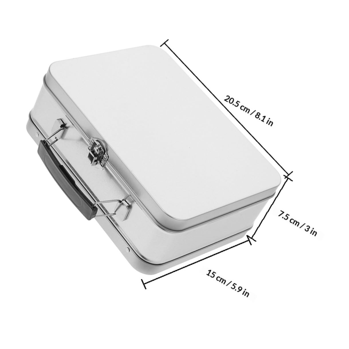 Fiambrera Retro de Hojalata 2 Piezas 75 Mm Altura con Pestillo Metálico Seguro Almacenamiento Alimentos y Regalos Portátil para Uso Diario