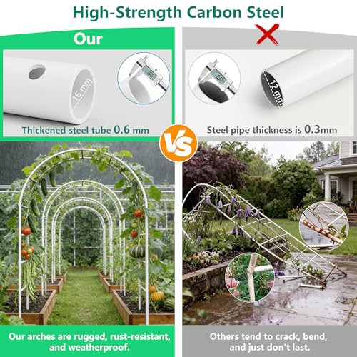 Image of Thickened Rustproof Garden Arch Metal Trellis for Climbing Plants