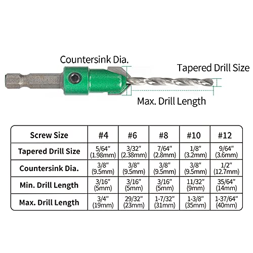 Kowood KD-002 Pro Countersink Drill Bit Set #4 thumb #2