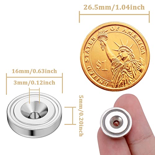 8Pcs Rare Earth Magnets Heavy Duty Countersunk Magnets With Screw, Small Round Neodymium Disc Magnets With Holes Center For Crafts, Wall Mounting Industrial Warehouse #TOP2