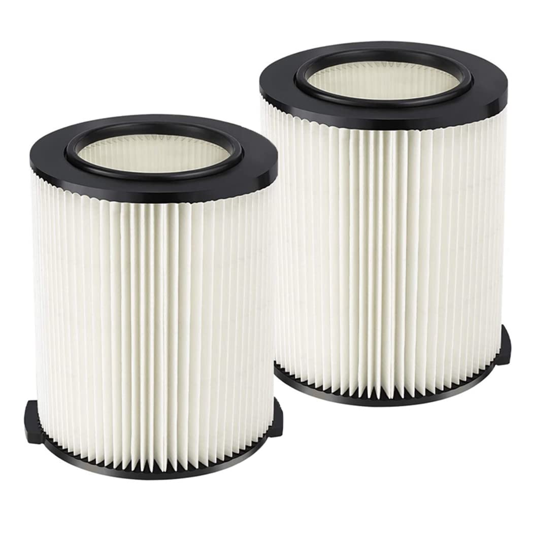 2 Pack VF4000 Replacement Filter for Ridgid Shop Vac 72947 5-20 Gallons Wet Dry Vac 6-9 Gal for Husky Vacuums Cleaner RV2400A RV2600B WD5500 WD0671