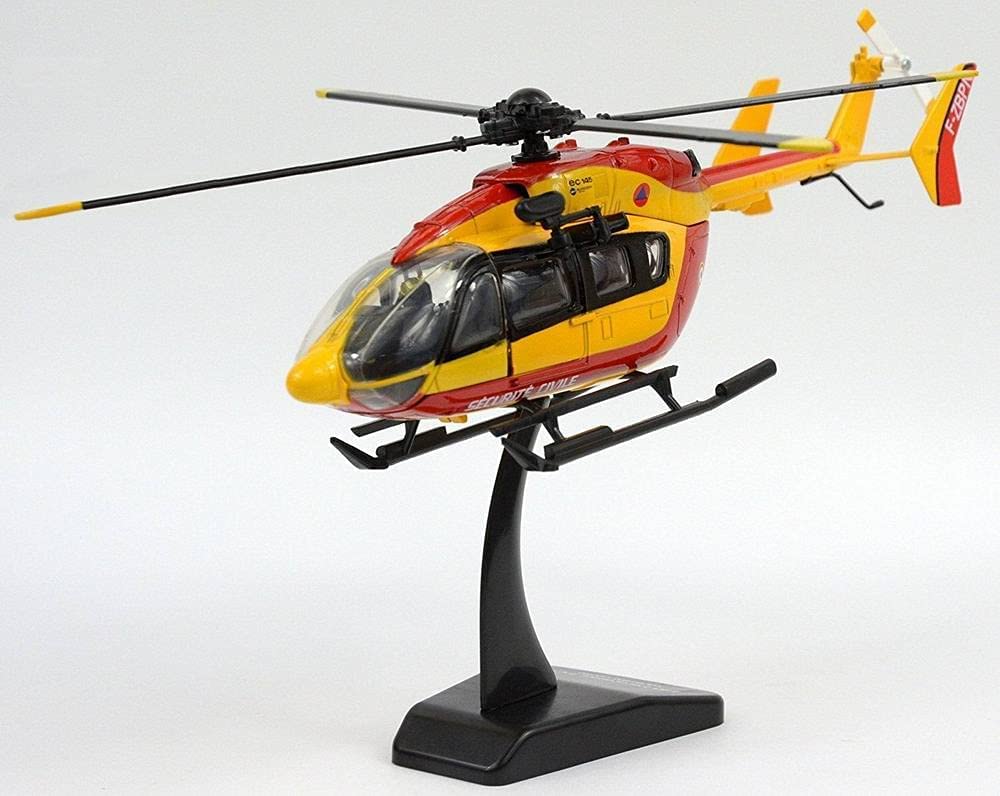 Maquette Hélicoptère EC-145 Dragon SÉCURITÉ Civile Pompiers EC145 1/43 en Métal