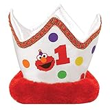 Sesame Street Elmo 1st Birthday Crown | 4' x 6' | 1 Pc