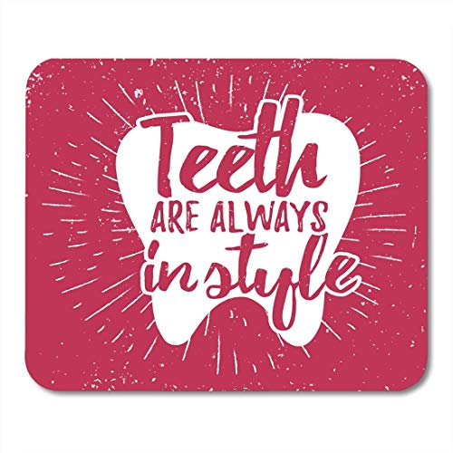 Yantengマウスパッドマウスパッドデンタルケアの動機見積もり歯科医の日と歯の効果歯を削除するのは簡単ノートブック、デスクトップコンピュータのアクセサリーミニ事務用品のためのマウスパッドのマットは常にです