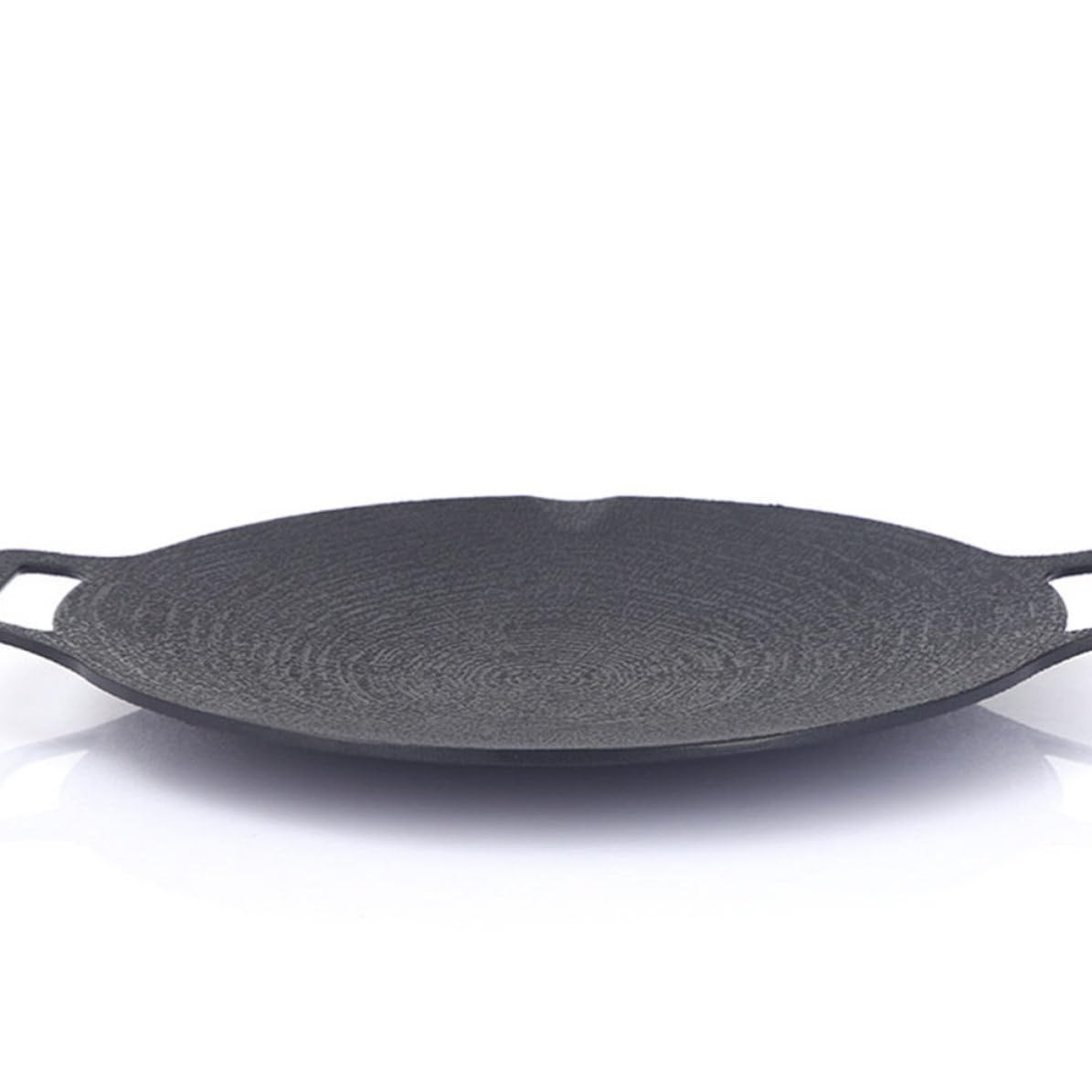 ULTECHNOVO Padella per Barbecue Antiaderente, Piastra per Grigliare Rotonda in Lega di Alluminio Nera, Resistente alle Macchie, Facile da Pulire, per Pancetta e Carne alla Griglia
