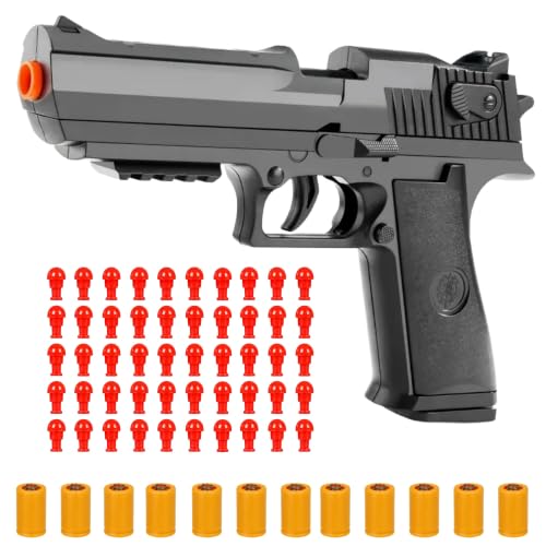 Image of Guns for Boys 14+ Years |Shell ejecting Gun semi Automatic | Toy Pistol Gun Original Mechanism'' (Black)