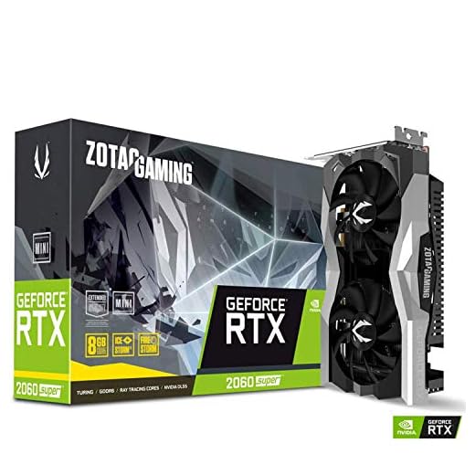 VGA ZOTAC RTX 2060 Super Mini,NV,RTX2060,GDDR6,8GB,256BIT,HDMI+3DP,2 Ventiladores (ZT-T20610E-10M)