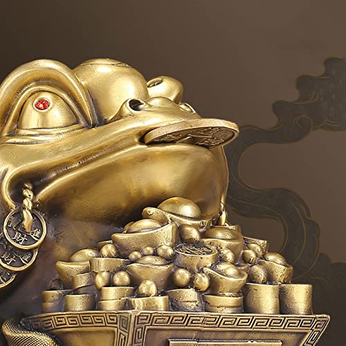 Crapaud Porte-Bonheur en Laiton de 15 cm pour Rompre la Monotonie d'une Décoration de Bureau - 4