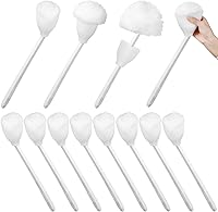 Vista 1 de Eaasty Cepillo para taza de inodoro, cepillo de baño suave blanco con soporte, mango largo, accesorios de baño (12 piezas)