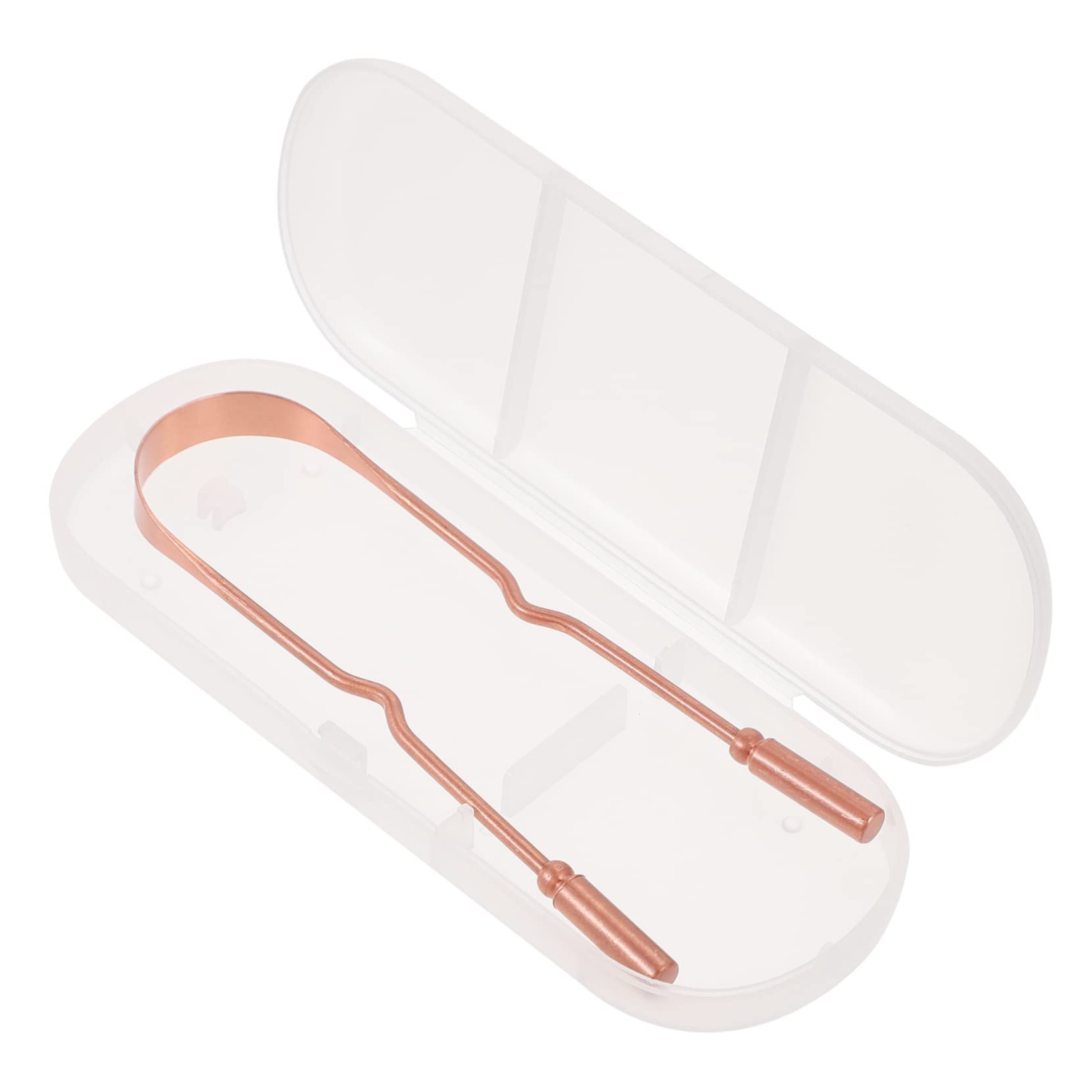 PACKOVE 10 Pezzi Raschietto per Lingua Rame con Scatola Strumento Pratico per Orale Design Ergonomico per Fresco per Adulti