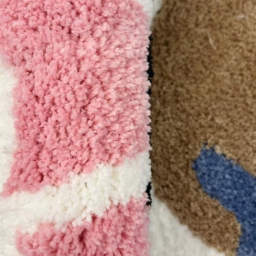 Tapete redondo tufted rosa LAKEA 35.4x35.4 pulg miniatura 4