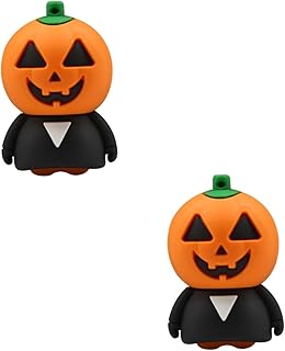 NOLITOY 2Pcs 16Gb Ram Pen Drive 16Gb Pumkins Flash Drive 16Gb M Drive Squish Ums Halloween Flash Drive Pen Drive Silicone Flash Drive Driver Computador Abóbora Brilho Labial M1 Disco