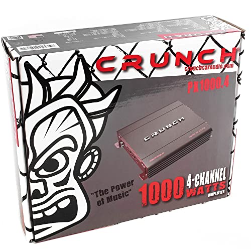 New Crunch Px-1000.4 4 Channel 1000 Watt Amp Car Stereo Amplifier + Wiring Kit #TOP6