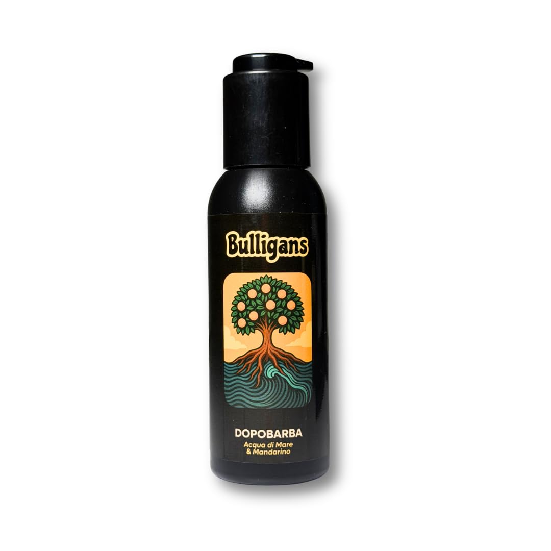 Bulligans Box Routine Completa per la Barba, Profumazione Acqua di Mare & Mandarino, Made in Italy, con Shampoo, Balsamo, Dopobarba e Olio Barba - Idee Regalo Uomo Compleanno Natale San Valentino