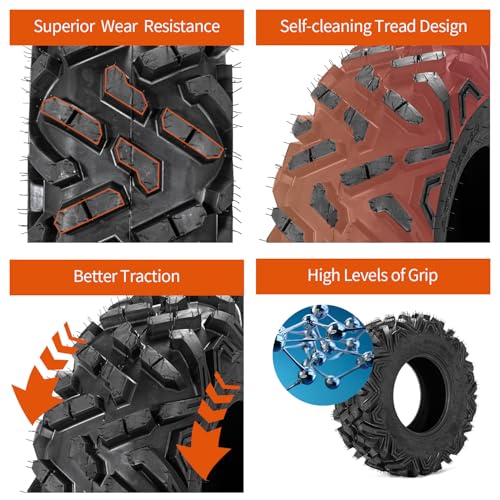 Image of FORERUNNER 27x9-12 & 27x11-12 ATV Tires, All Terrain (Pack of 4, Tubeless) | FORERUNNER 6PR 27x9-12 & 27x11-12 ATV UTV Trail Sand Mud Off-Road Tires