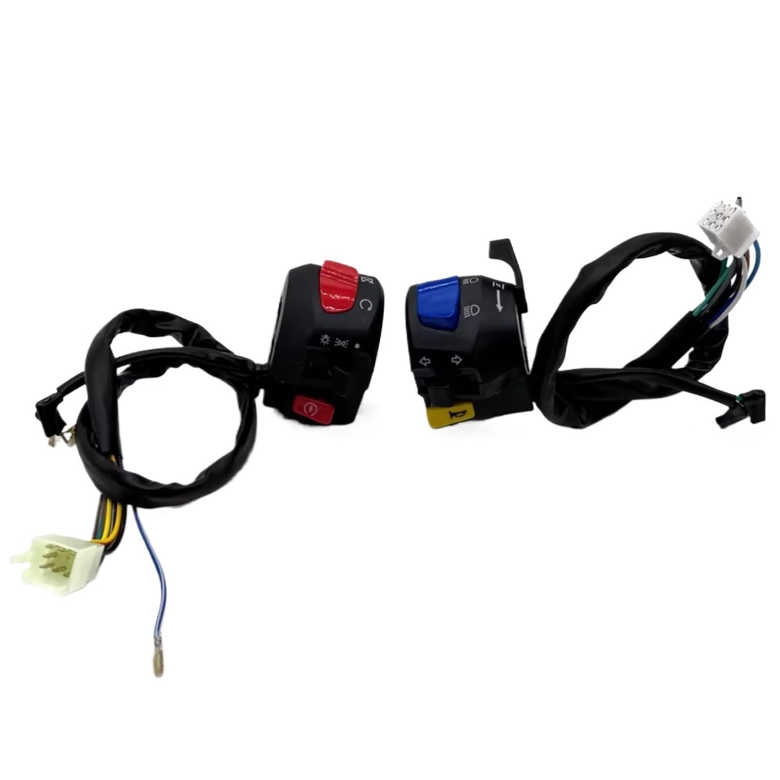 Controllo Manubrio Interruttore Moto Da 22mm Per Pulsante Clacson Universale Indicatore Di Direzione Lampada Elettrica Avvio Spegnimento Fiamma Manubrio Kill Interruttore(1 pair)