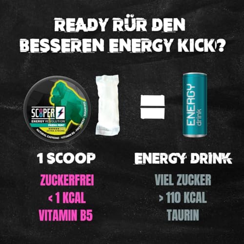 SCOOPER Energy 80mg Fresh Box Extra Strong | Cool Grapefruit Fresh Mint Extra Strong | 4 x 7,2g