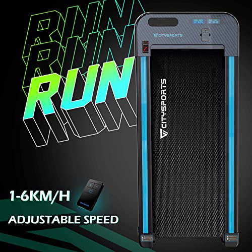 CITYSPORTS Elektrische loopband, motor van 440 W, geïntegreerde bluetooth-luidspreker, instelbare snelheid, LCD-display en calorieënteller, ultradun en stil, voor thuis/kantoor - Afbeelding 3