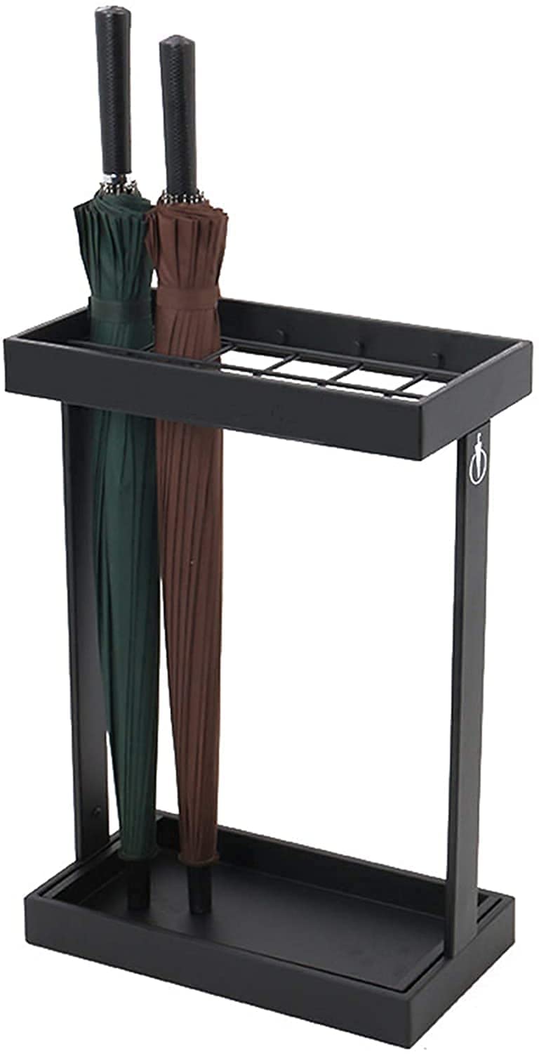 Rohcghc One Color Umbrella Stand, Umbrella Stands, Stand Large-Capacity Wrought-Iron,Can Hold 14 Umbrellas,Used For Hotel Office/Black