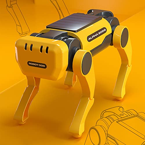 Leadmall Solar Energy Robot Dog, Science and Education, Upgraded DIY Technology Gadget, for Parents Seniors, Early Development