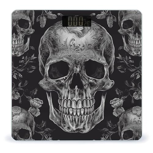 Báscula digital de baño con plataforma de vidrio templado miniatura 1