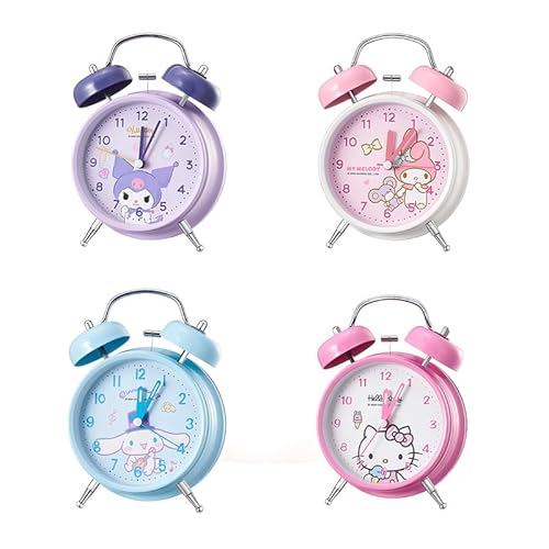 シナモロール ポチャッコ クロミちゃん 目覚まし時計 大音量 アナログ めざまし時計 静音 萌 グッズかわいい 軽量 便利 プレゼント おしゃれ (3寸-クロミ)