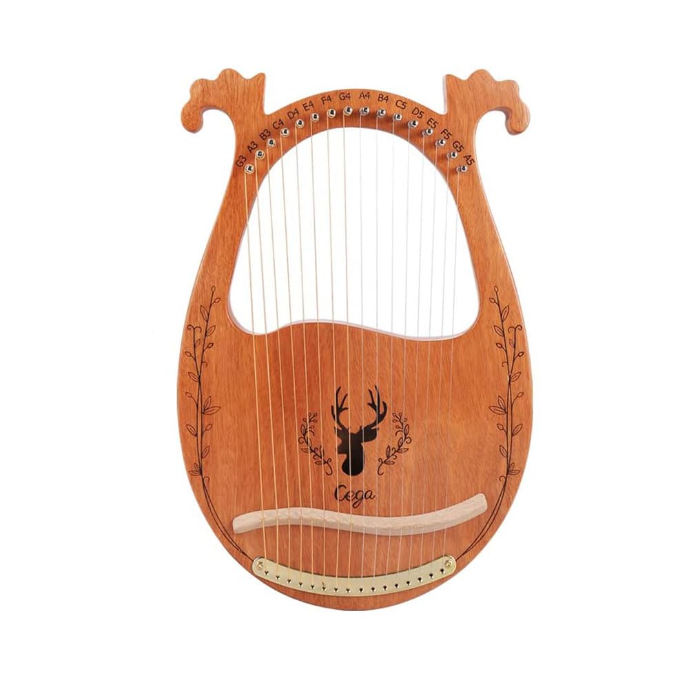 ALANES Lyre Harp 16 Metal Strings, Mahogany Plywood Body String