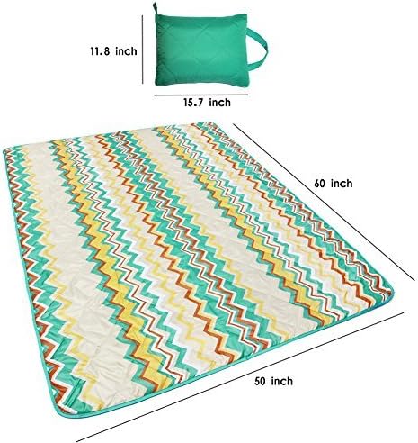 DOZZZ Waterproof Sand Proof Picnic Blanket Foldable Compact Mats for Camping Beach Outdoor Park Grass Travel Festival Sporting Events