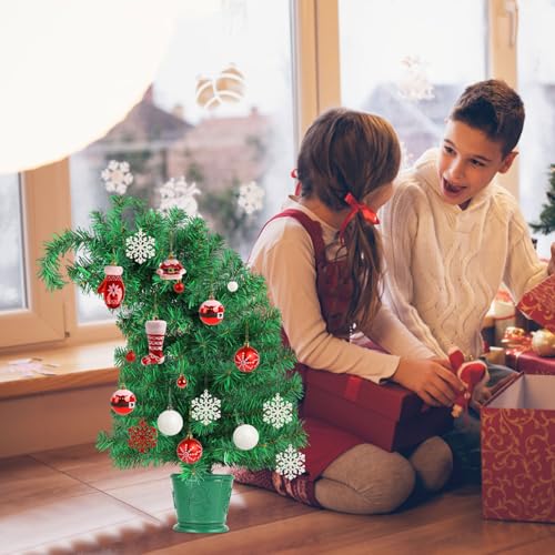 CCINEE Árvore de Natal artificial de 6 m, mini árvore de Natal dobrável verde com suporte de plástic