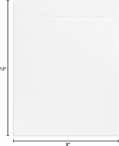 Miniatura 7 de 100 sobres de correo Blue Summit Supplies para catálogo, sello engomado, 10 x 13 pulgadas, blanco brillante, paquete de 100 unidades