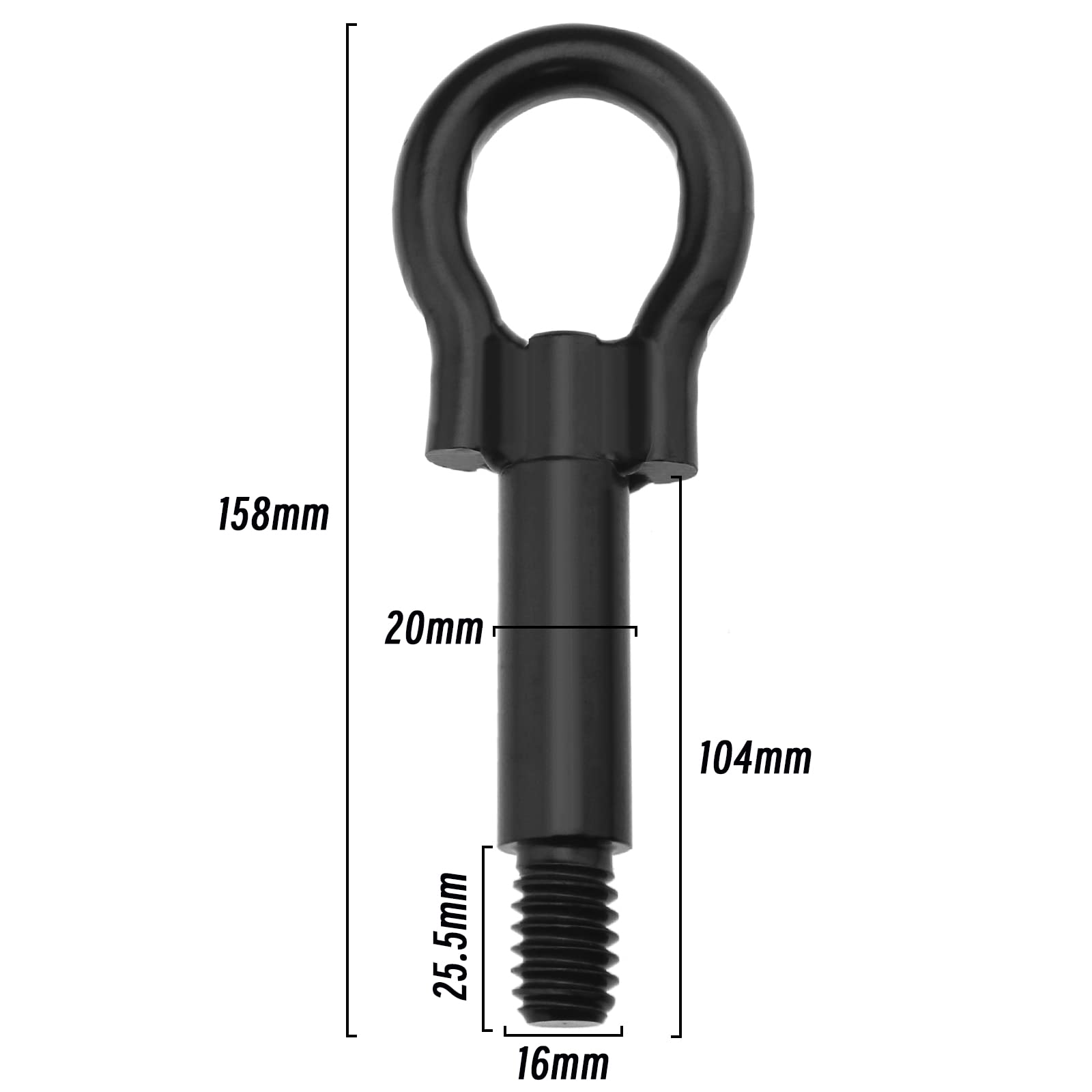 Gancio per gancio di traino compatibile con Fiesta Mondeo MK2 MK3 Focus Couga Transit Connect 5132255 1674282 5T1617B804AB Anello di traino per auto