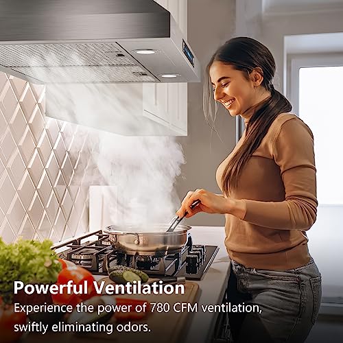 Hisohu HIA0230S-1 Wall Mount Range Hood 30 Inch,Ductless/Ducted Convertible thumb #1