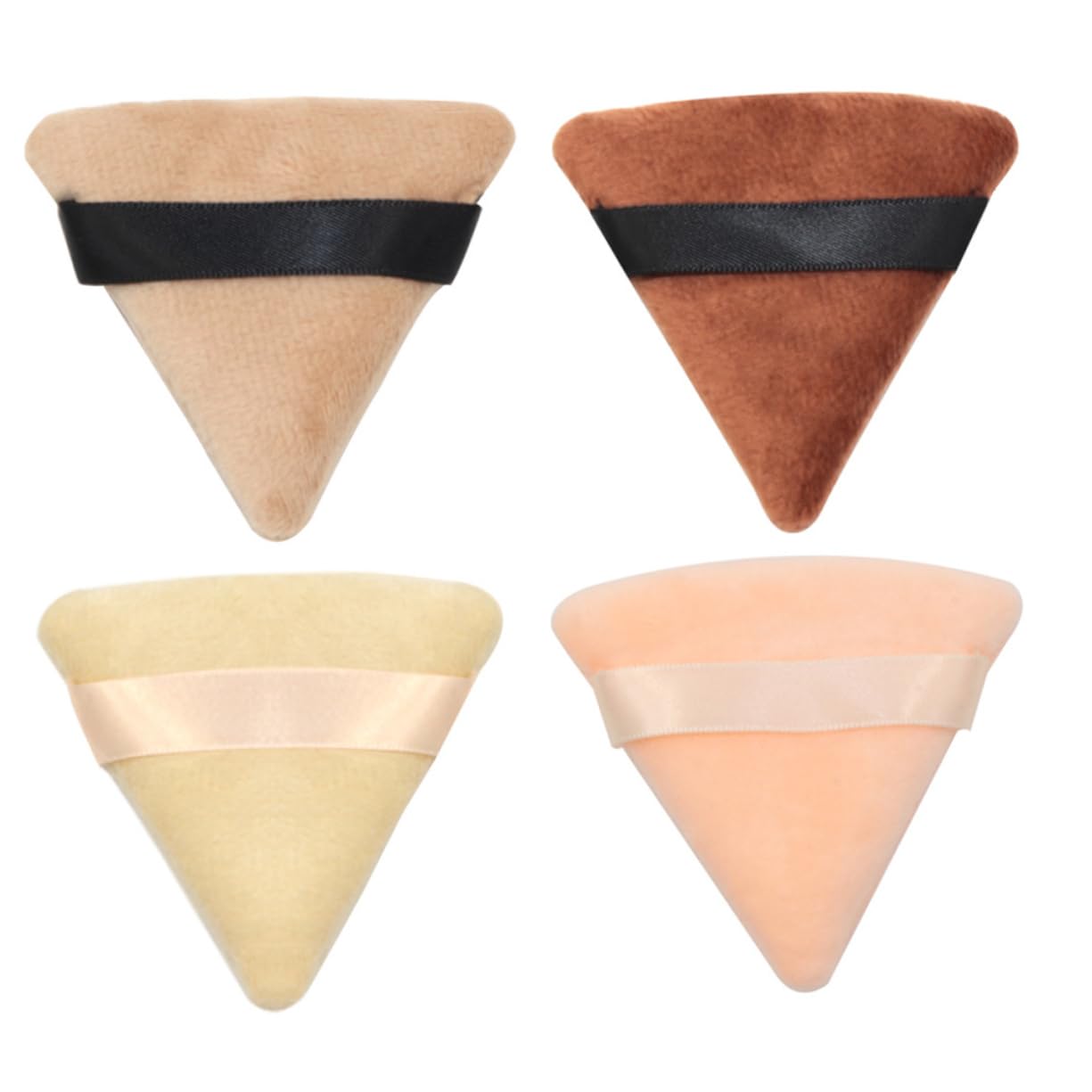 BESTYASH Beauty Sponges Makeup Tool 4pcs Triangle Makeup Facial Powder Puff Gentle Skin-friendly Easy to Clean for Use