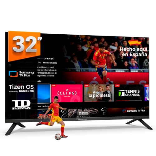 TD Systems - Smart TV 32 Pulgadas HD con Tizen OS 8.0 Powered by Samsung, Televisión HDR10 con Sintonizador Triple, Televisores del 2026 | PRIME32C22TIZEN