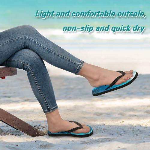 Burbuja Shark Swimming Flip Flops for Women Men, Soft Thong Sandals Rubber Slippers for Pool Beach Essentials4