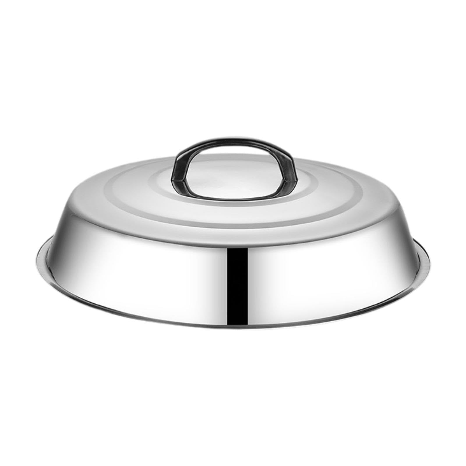 Couvercle en Acier Inoxydable, Dôme de Fusion pour Plancha, Cloche de Cuisson avec Poignée pour Casseroles et Poêles, Idéal pour Barbecue, 48cm