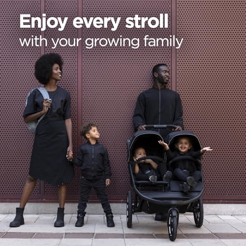 Image of Thule Urban Glide 3 Double Child All-Terrain Stroller, Lightweight, Air-Filled Tires & Suspension, Integrated Hand Brake | jogging-strollers